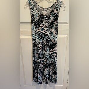 Multicolor Sleeveless Key Hole Dress